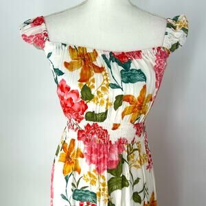 Abel the Label Dress “Garden Party”  -tiered floral maxi dress XS See Video